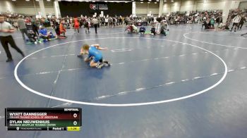 100 lbs Semifinal - Wyatt Dannegger, Collum Trained School Of Wrestling vs Dylan Nieuwenhuis, Michigan Grappler Training Center