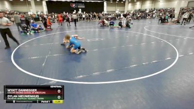 100 lbs Semifinal - Wyatt Dannegger, Collum Trained School Of Wrestling vs Dylan Nieuwenhuis, Michigan Grappler Training Center