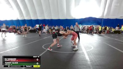 113 lbs Round 5 (8 Team) - Tommy Slack, Lake WC vs DJ Vasquez, Burnett Trained