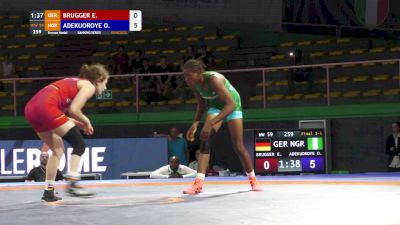 59 kg Bronze - Elena Heike Brugger, GER vs Odunayo Adekuoroye, NGR