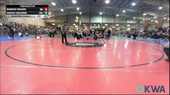 43 lbs Quarterfinal - Maddox Wilson, Shelton Wrestling Academy vs Hadley Delozier, Coalgate Wildcat Wrestling Club