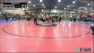 43 lbs Quarterfinal - Maddox Wilson, Shelton Wrestling Academy vs Hadley Delozier, Coalgate Wildcat Wrestling Club