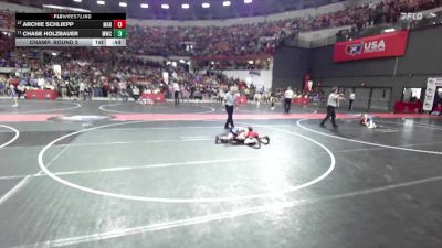 72 lbs Champ. Round 2 - Chase Holzbauer, Mollitium Wrestling Club vs Archie Schliepp, Marathon
