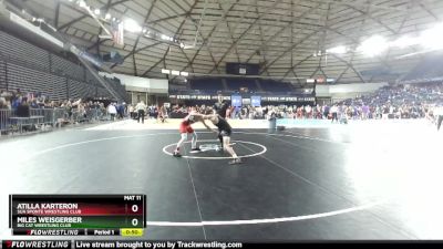 120 lbs Cons. Round 4 - Miles Weisgerber, Big Cat Wrestling Club vs Atilla Karteron, Sua Sponte Wrestling Club