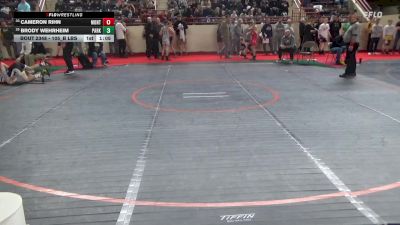 105_B lbs Quarterfinal - Cameron Rihn, Montour vs Brody Wehrheim, Parkland