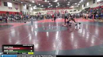 102 lbs Champ. Round 2 - Gage Cook, Hastings Wrestling Club vs Isaac Folk, Dakota Boyz Wrestling Club