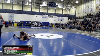 130 lbs Cons. Round 1 - Lukas Villalpando, Palmer High School vs Asher Halstead, Colony High School