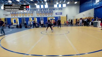 118 lbs Champ. Round 1 - Addison McMahon, Stoneman Douglas vs Adhara Bustamante, Mayhem Wrestling Club