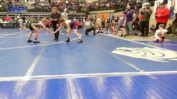 100 lbs 5th Place - Klayton Meek, Deer Creek Wrestling Club vs Kamden Barnett, Bristow Youth Wrestling