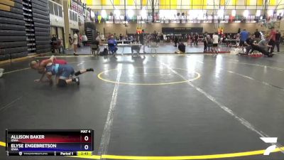 127 lbs Cons. Semi - Allison Baker, Iowa vs Elyse Engebretson, Iowa