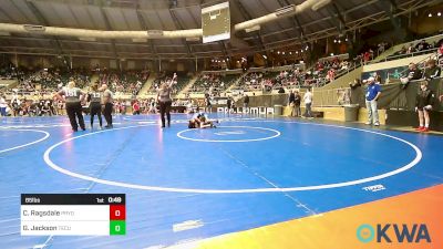 85 lbs Round Of 32 - Colt Ragsdale, Pryor Tigers vs Gunner Jackson, Tecumseh Youth Wrestling