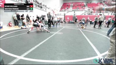 83 lbs Rr Rnd 3 - Ryker Williams, Harrah Little League Wrestling vs Grayson Penrod, Little Axe Takedown Club