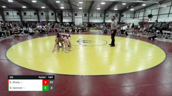 120 lbs Round 2 (8 Team) - Ethan Sharp, Uintah vs Brayden Spencer, Canyon View