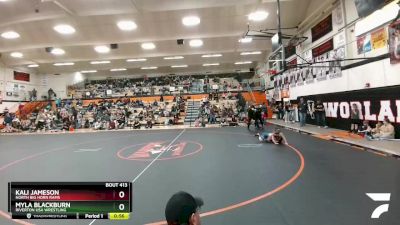 54-60 lbs Round 2 - Kali Jameson, North Big Horn Rams vs Myla Blackburn, Riverton USA Wrestling