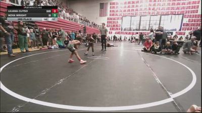 55-60 lbs 3rd Place - Liliana Clitso, Darko Valley Wolf Pack vs Nova Wright, NA