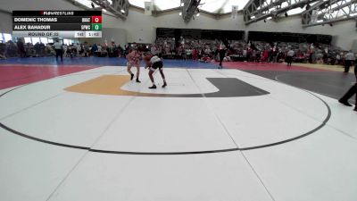 110-I lbs Round Of 32 - Domenic Thomas, Unattached vs Alex Bahadur, 5 Points Wrestling Club