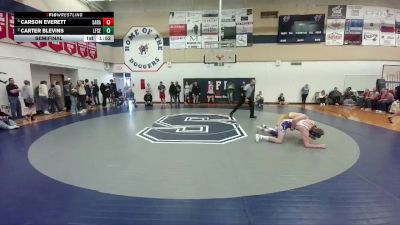 175 lbs Semifinal - Carson Everett, Saratoga vs Carter Blevins, Lingle-Ft. Laramie/Southeast
