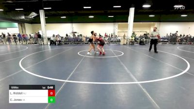 128 lbs Consi Of 8 #1 - Landan Riddell, NJ vs Colten Jones, VA