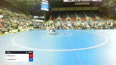 113 lbs Cons 32 #2 - Talan Parsons, Michigan vs Jace Hedeman, Iowa