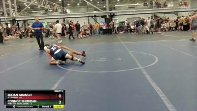 106 lbs Placement (4 Team) - Julian Arango, Scorpions vs Connor Sheridan, Prestige Worldwide