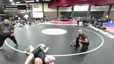 130 lbs 1st Place Match - Dalilah Coyle, Henrietta vs Zaylyn Woods, Azle