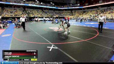 120 Class 1 lbs Quarterfinal - Jordan Diercks, Lathrop vs Yoo Lee, Chillicothe