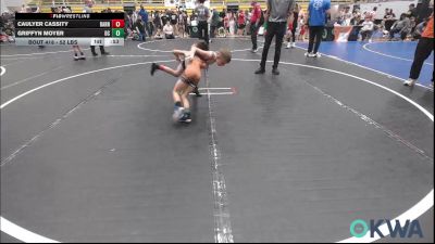 52 lbs Round Of 16 - Caulyer Cassity, Barnsdall Youth Wrestling vs Griffyn Moyer, Del City Little League