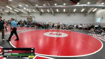 130 lbs Cons. Round 4 - Lola Hen, Legacy vs Addison Thomas, Kelly Walsh