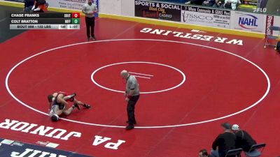 132 lbs Round Of 16 - Chase Franks, South Western vs Colt Bratton, Mifflin County