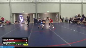 100 lbs 2nd Wrestleback (8 Team) - Aiddan Hedrick, Virginia vs Abigal Mendoza, Texas Red