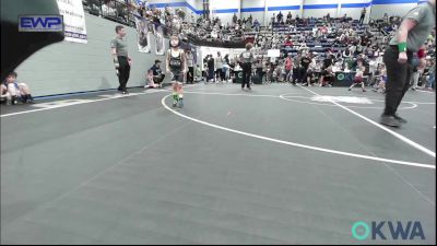 52 lbs Round Of 16 - Abram Allred, Blanchard Wrestling Club vs Kash Knapski, Kingfisher YellowJackets
