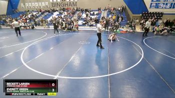 80 lbs Cons. Semi - Beckett Larsen, American Fork Jr High vs Everett Green, South Summit Wrestling Club