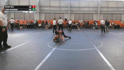 92 lbs 3rd Place Match - Luke Hageman, CP Wrestling Academy vs Elijah Gill, Unattached