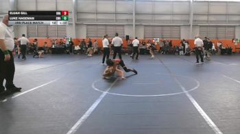 92 lbs 3rd Place Match - Luke Hageman, CP Wrestling Academy vs Elijah Gill, Unattached