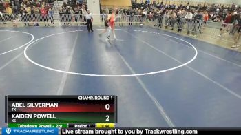 113 lbs Champ. Round 1 - Abel Silverman, TX vs Kaiden Powell, KS