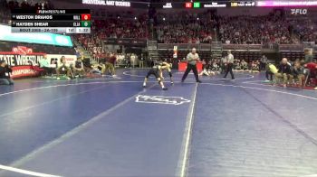 2A-106 lbs Champ. Round 1 - Hayden Shear, Clear Lake vs Weston Drahos, Williamsburg