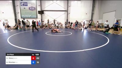 50 kg 3rd Place - Haley Stenz, Michigan Rev Yellow vs Ava Montes, Illinois Cornstars Women