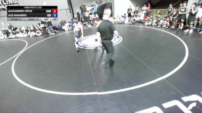 110 lbs Alexander Ortiz, CVWA - Central Valley Wrestling Association vs Ace Navarro, SDIKWA - San Diego-Imperial Kids Wrestling Association