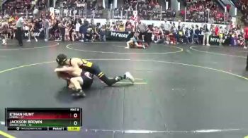 92 lbs Quarterfinals (8 Team) - Ethan Hunt, Linden vs Jackson Brown, Grand Ledge