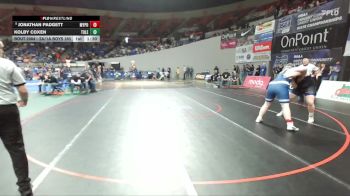 2A/1A Boys 285 Quarterfinal - Jonathan Padgett, Myrtle Point Boys vs Kolby Coxen, Toledo Boys