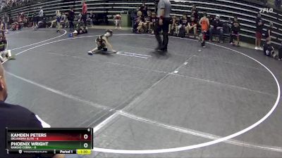 55 lbs Round 3 (6 Team) - Kamden Peters, Oklahoma Elite vs Phoenix Wright, Kansas Cobra