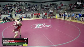 157 lbs Quarterfinal - Braxton Whitfield, Mt. Vernon vs Wyatt Gamblin, North Posey