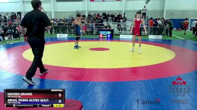 52kg Semifinal - Hayden Graves, Sackville WC vs Kemal Pasha Aliyev Quliyev, YW-YMHA WC