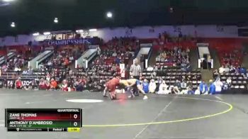 160 lbs Quarterfinals (8 Team) - Anthony D`Ambrosio, Imlay City HS vs Zane Thomas, Hart HS