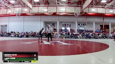 157 lbs Cons. Round 1 - Lakin Webb, Trine vs Deonta Giles, Wheaton (il)