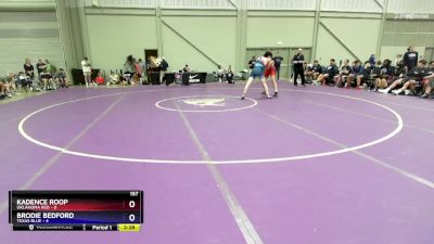 157 lbs 4th Wrestleback (16 Team) - Kadence Roop, Oklahoma Red vs Brodie Bedford, Texas Blue