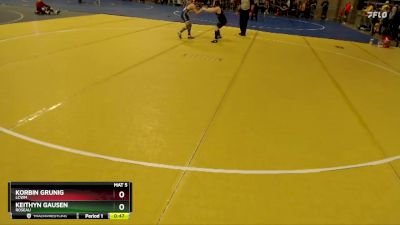 90 lbs Quarterfinal - Korbin Grunig, LCWM vs Keithyn Gausen, Roseau