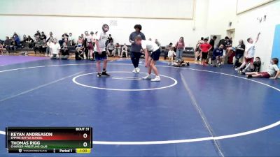 130-135 lbs Round 3 - Thomas Rigg, Charger Wrestling Club vs Keyan Andreason, Empire Battle School