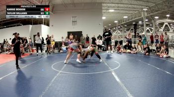 165 lbs Quarterfinals (8 Team) - Karise Benson, Girls With Grit vs Taylor Williams, North Carolina Gold