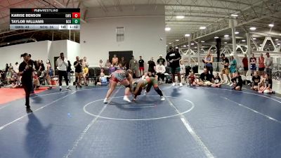 165 lbs Quarterfinals (8 Team) - Karise Benson, Girls With Grit vs Taylor Williams, North Carolina Gold